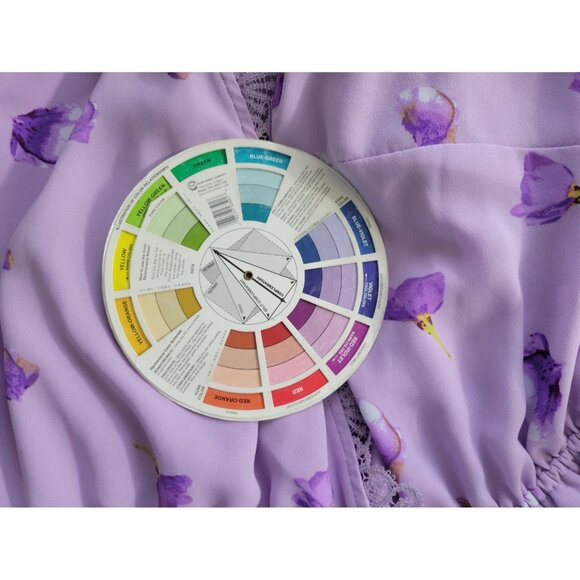 Limited Women Top 1X Plus Cap Sleeve Pullover Polyester Lined Purple FLO122XE - Picture 8 of 8